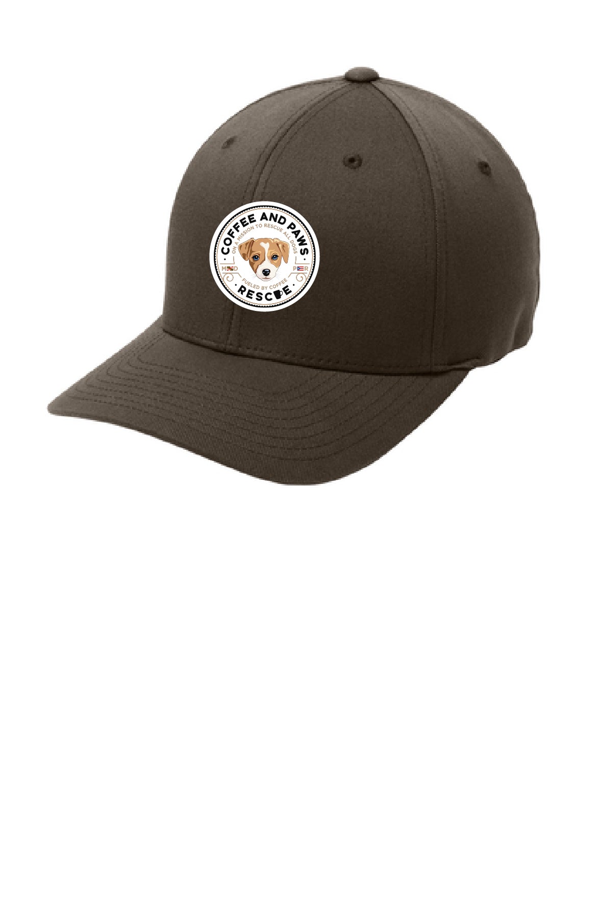 Coffee and Paws Flex Fit Ball Cap