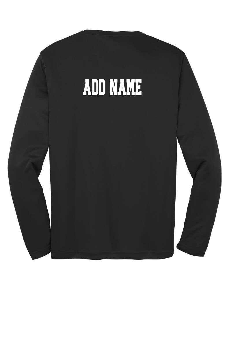 Notre Dame Basketball Sport Tek Competitor Long Sleeve Shirt black-back