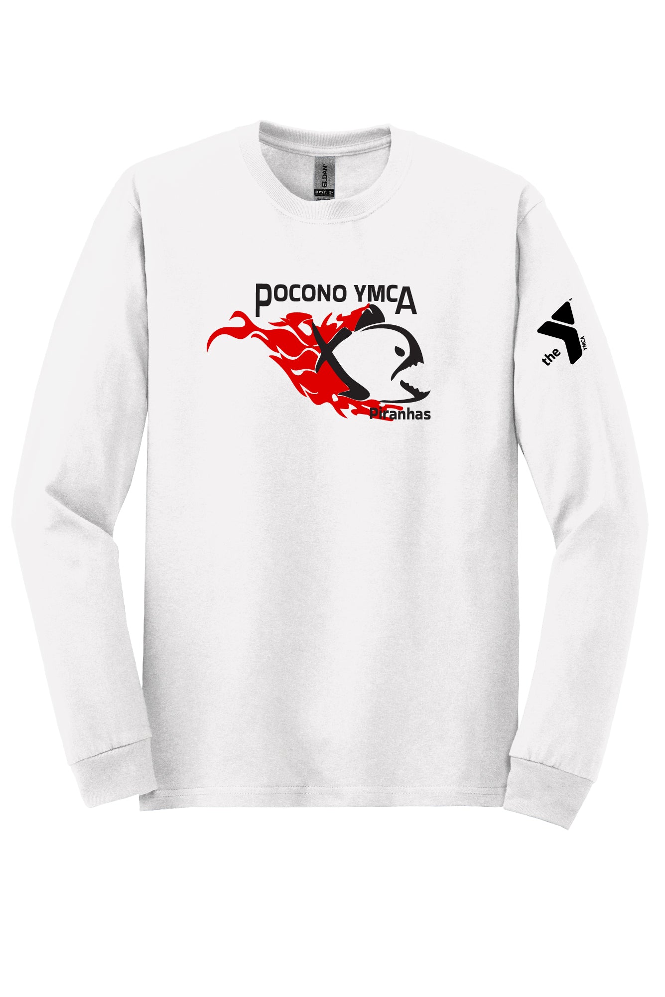 Pocono YMCA Piranhas Long Sleeve T-Shirt