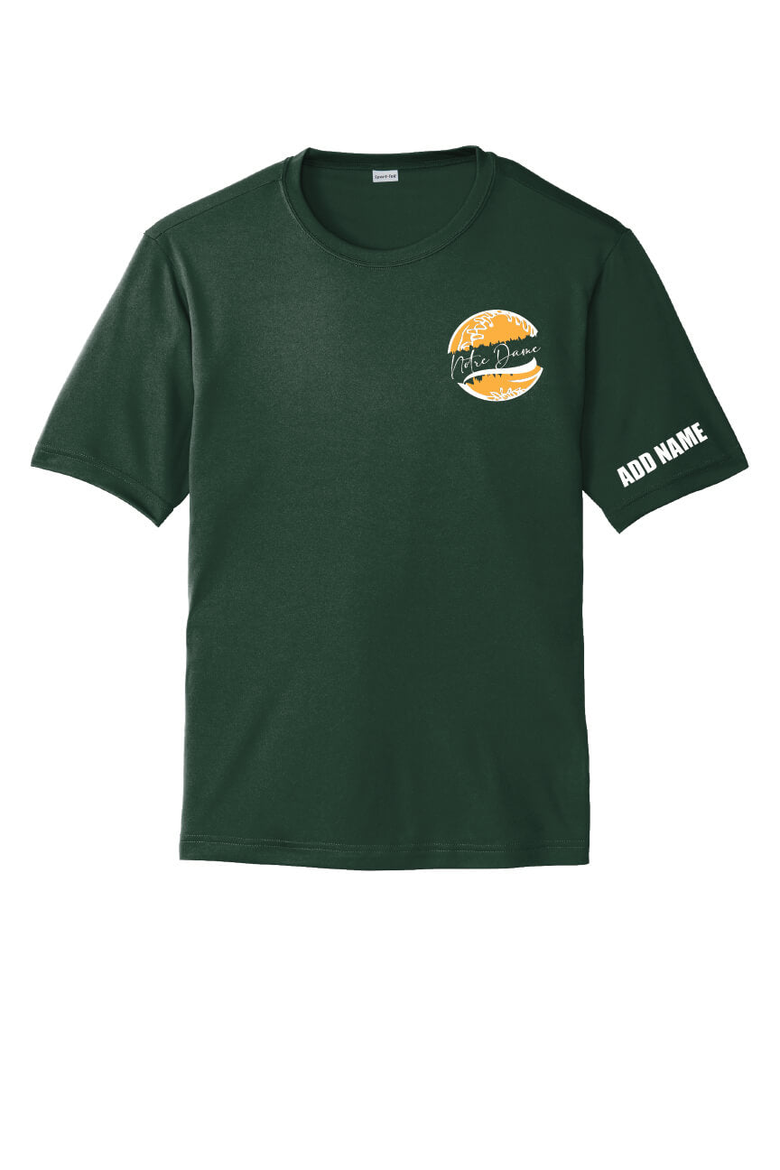 Spartans Softball Sport Tek Competitor Short Sleeve Tee green, front