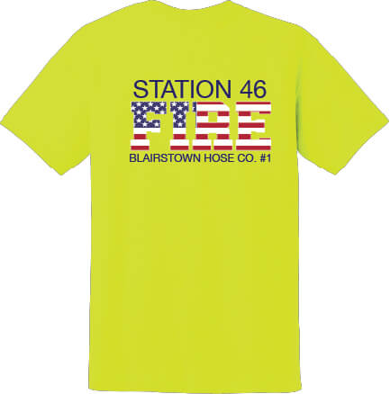 Short Sleeve T-Shirt safety green back