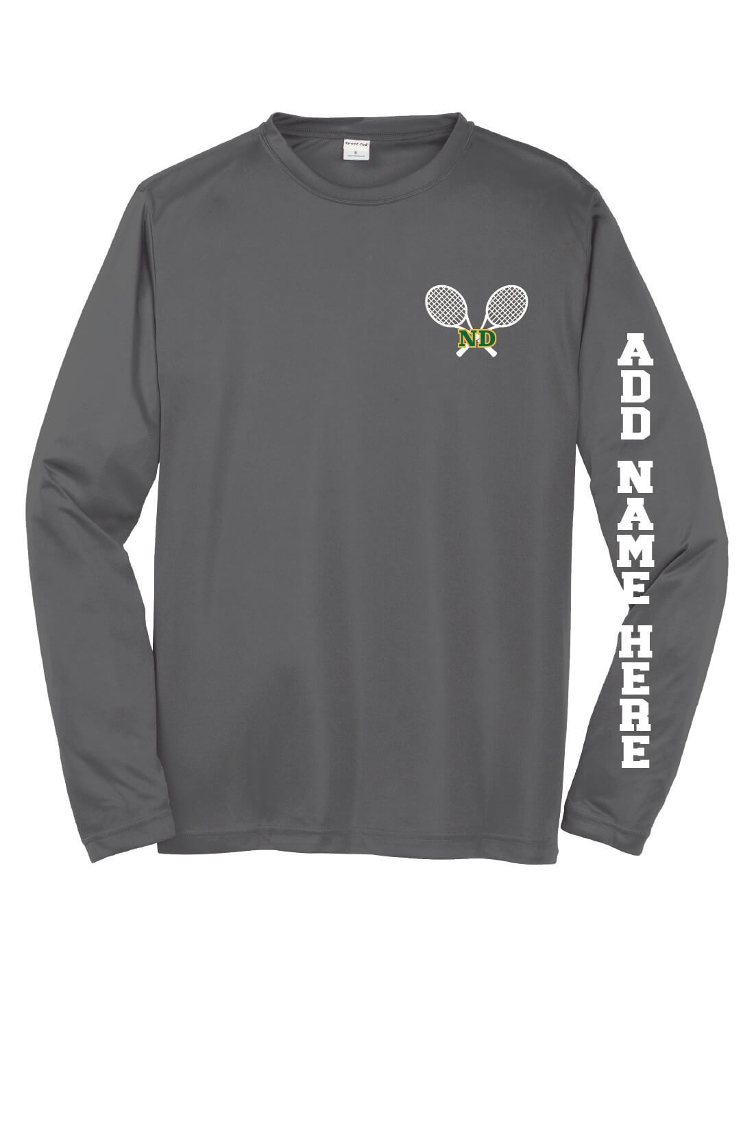 Spartan Tennis Sport Tek Competitor Long Sleeve Shirt gray