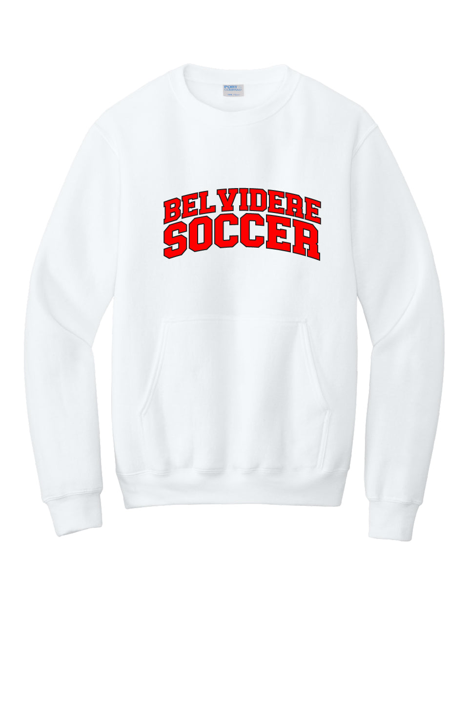 Belvidere Soccer Crewneck Pocket Sweatshirt