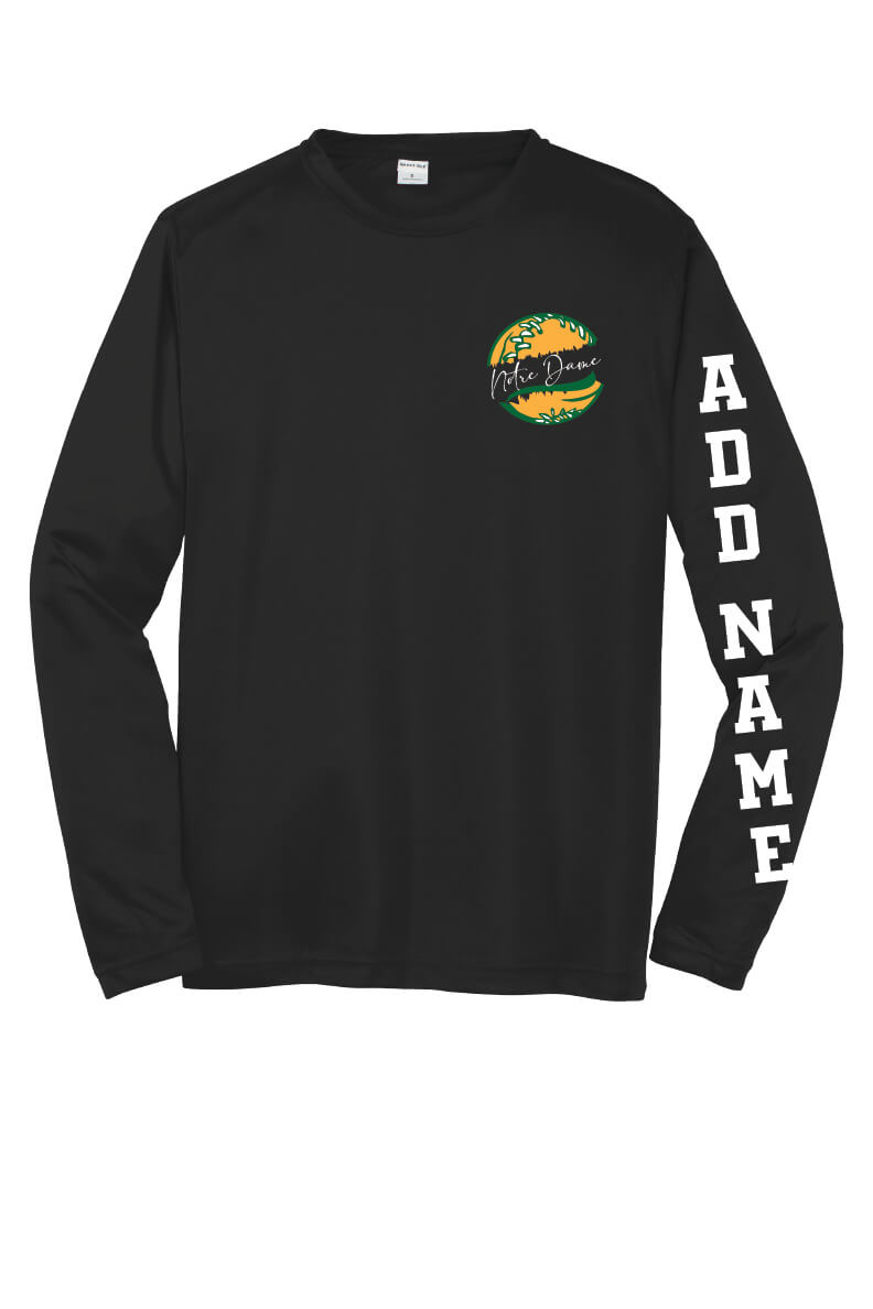 Spartans Softball Sport Tek Competitor Long Sleeve Shirt (Youth) black, front