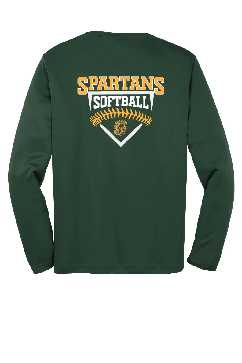 Spartans Softball Sport Tek Competitor Long Sleeve Shirt