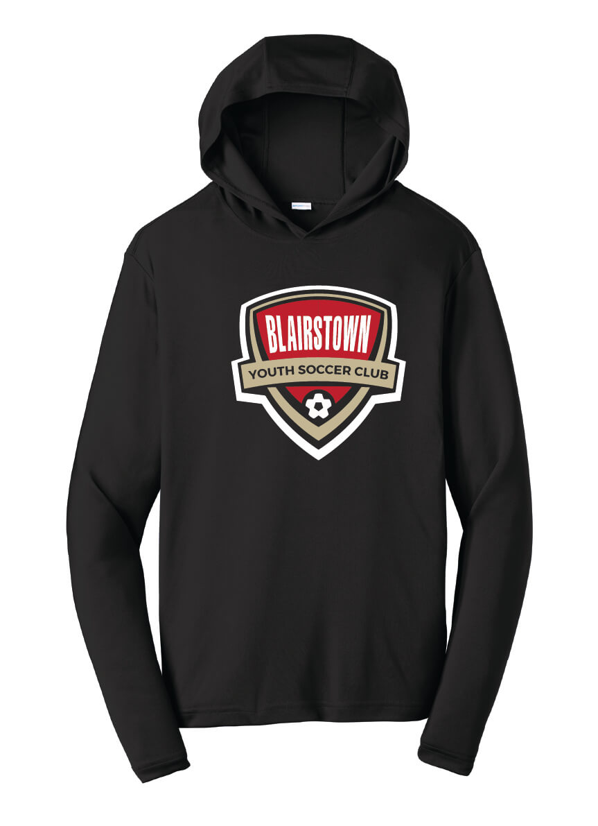 Sport Tek Long Sleeve Hooded Pullover (Youth) black