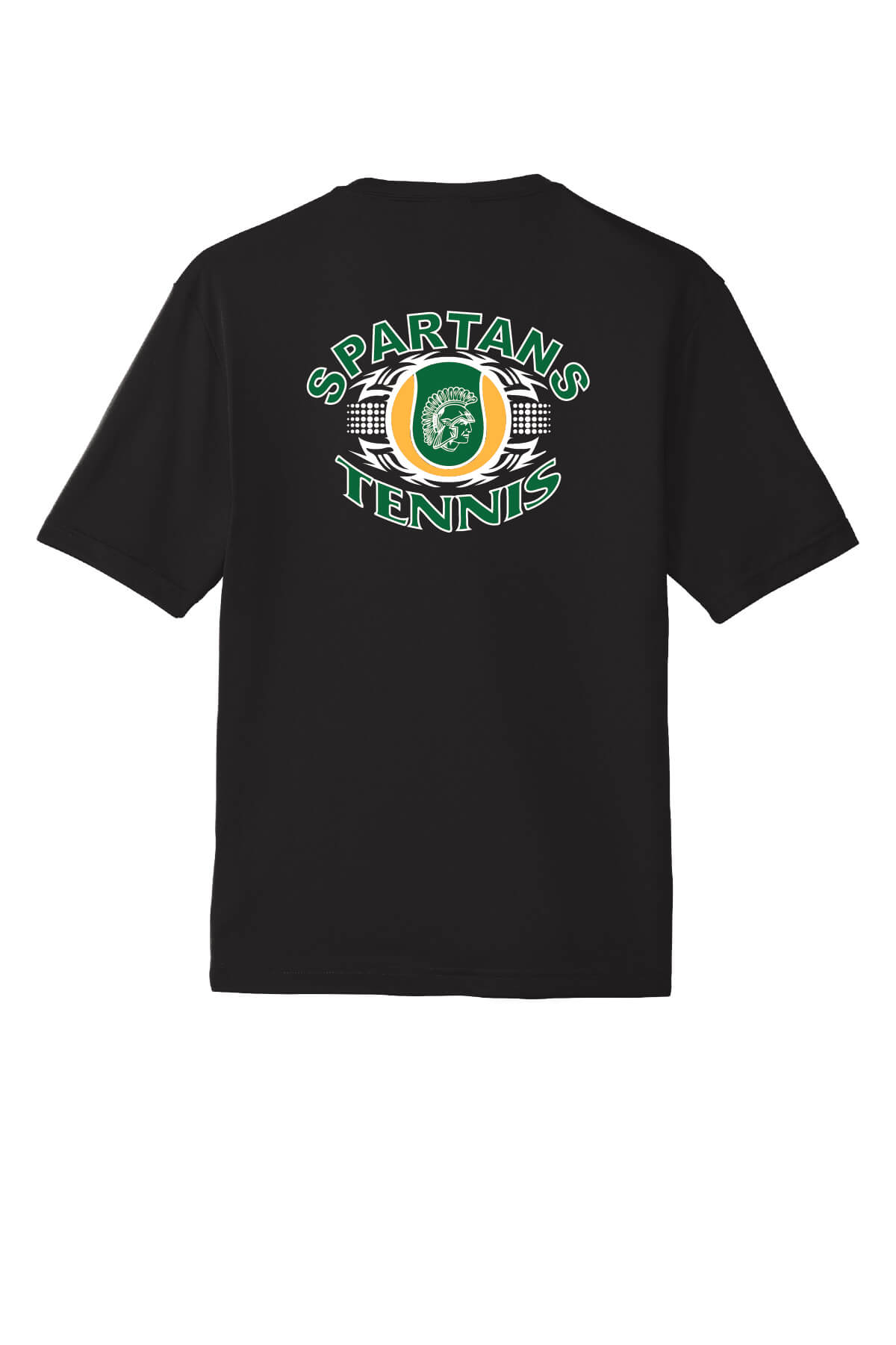 Spartans Sport Tek Competitor Short Sleeve Tee back-black