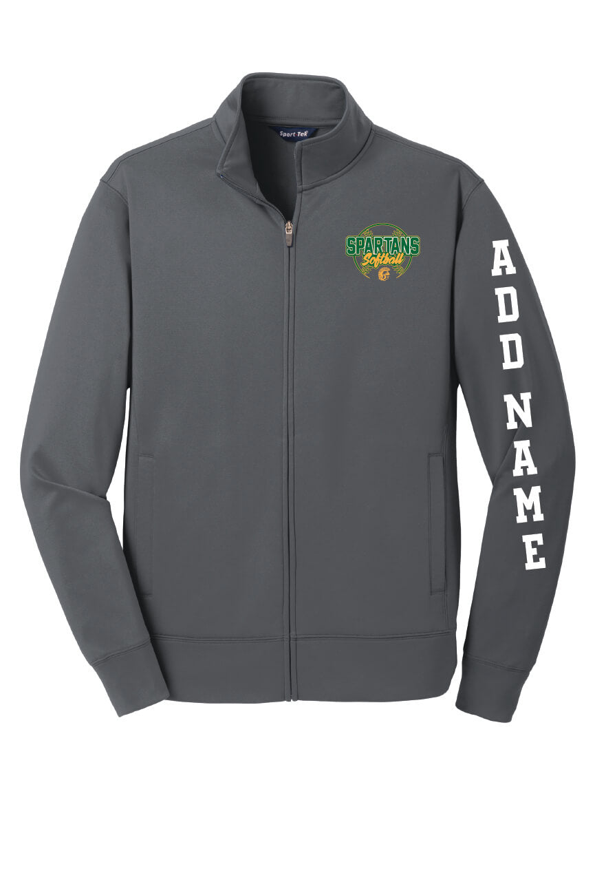Spartans Sport Wick Full Zip Jacket (Unisex) gray, front