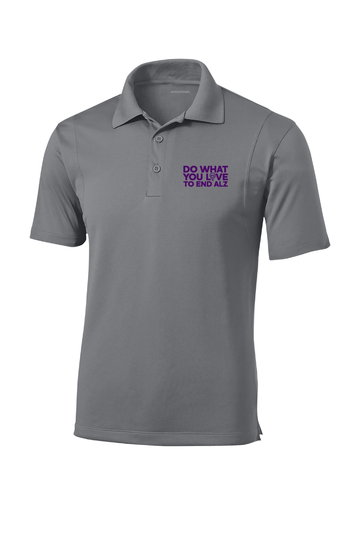 Do What You Love to End ALZ Mens Short Sleeve Sport-Wick Polo