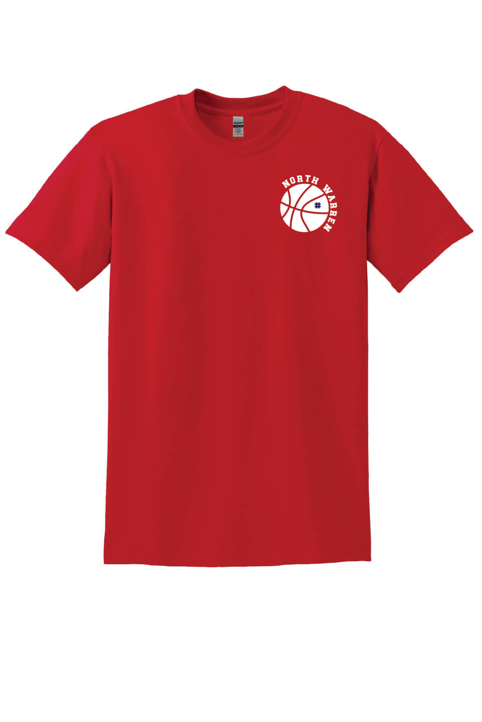 North Warren Basketball Short Sleeve T-Shirt red