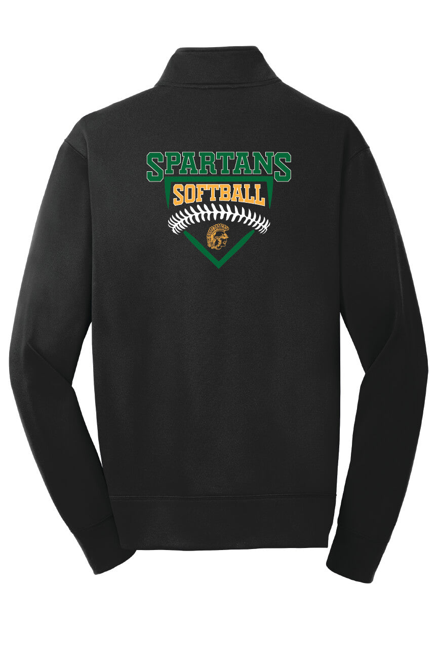 Spartans Sport Wick Full Zip Jacket (Unisex) black, back