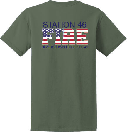 Gildan Ultra Cotton Short Sleeve T-Shirt military green back