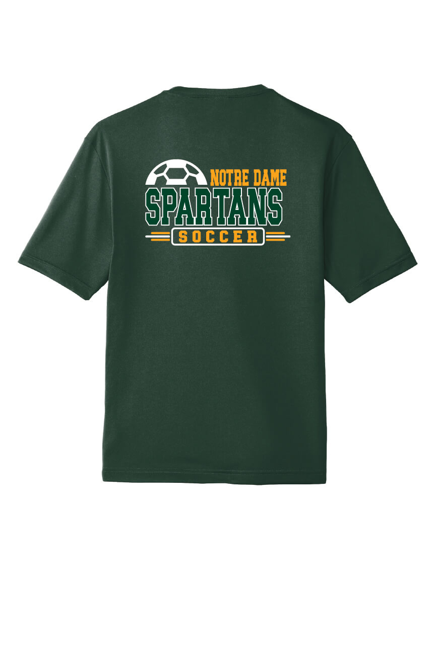 Notre Dame Soccer Sport Tek Competitor Short Sleeve Tee