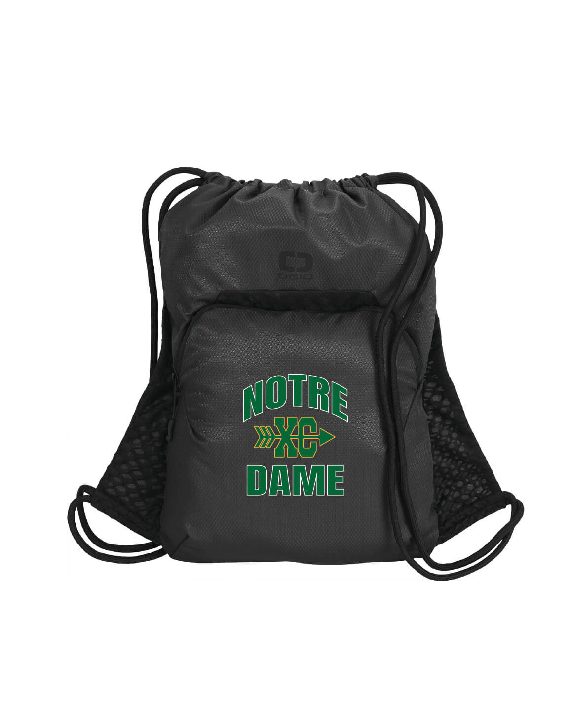 Zippered Pocket Cinch Pack notre dame