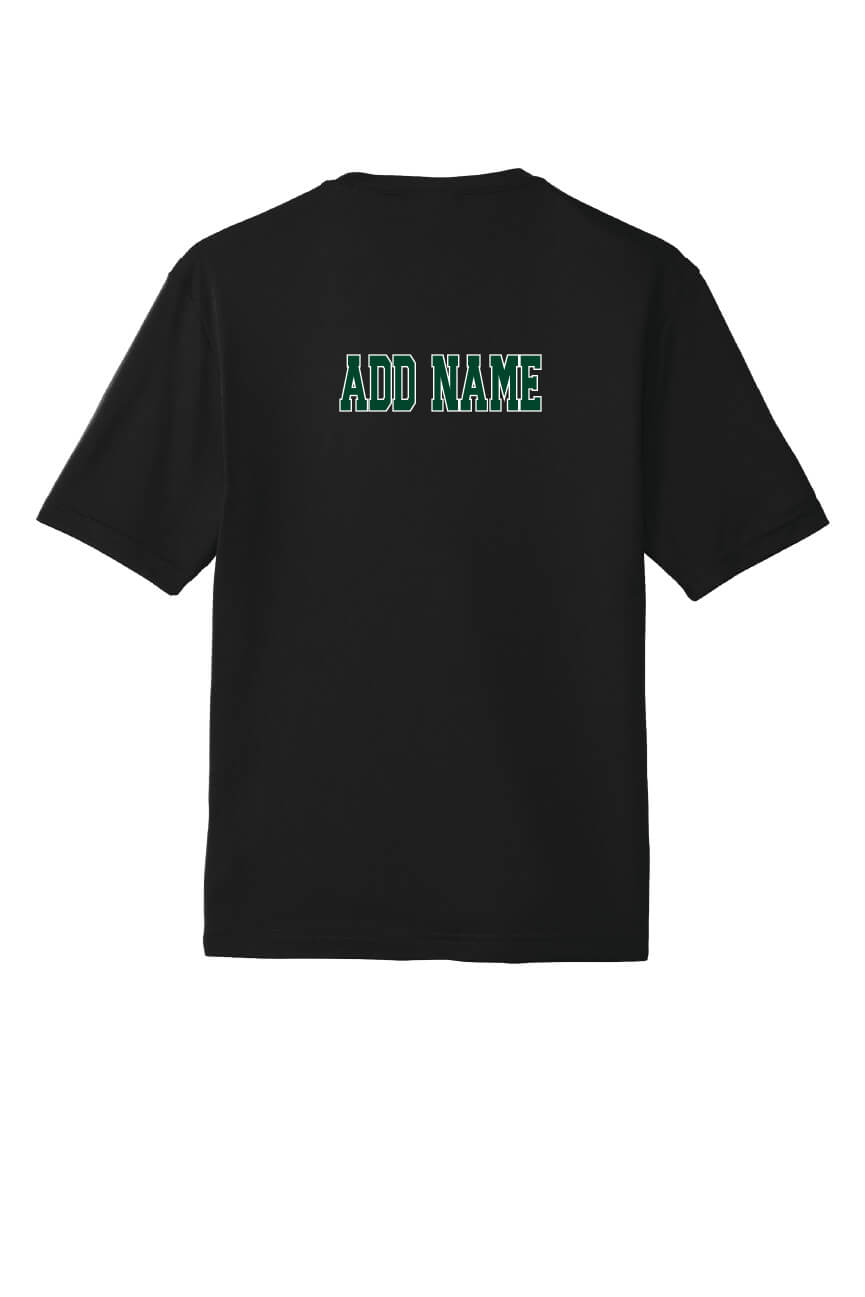 Spartans Sport Tek Competitor Short Sleeve Tee back-black