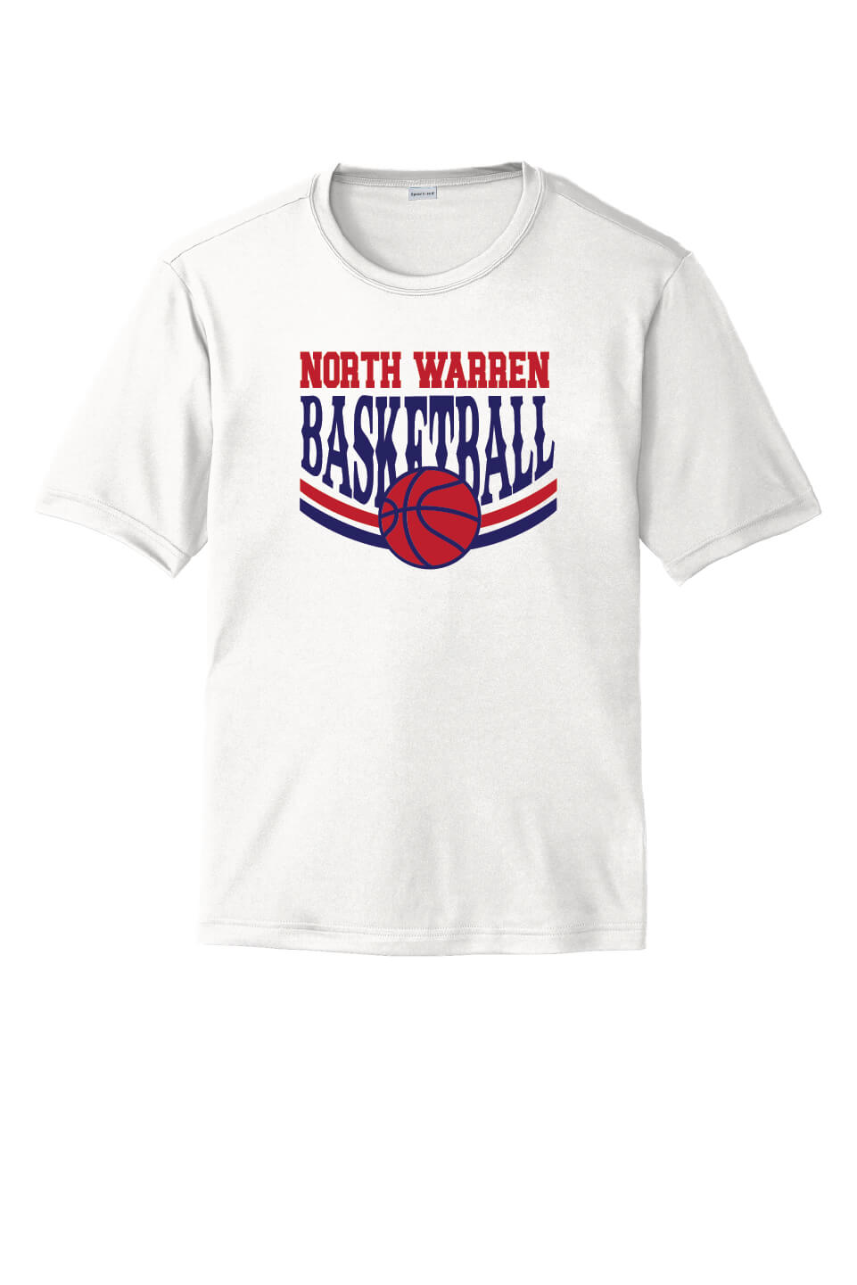 NW Basketball Sport Tek Competitor Short Sleeve Tee white