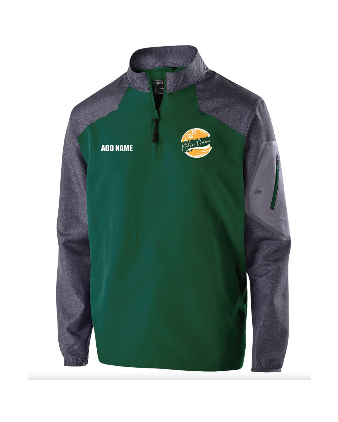 Notre Dame Holloway Raider Pullover green, front