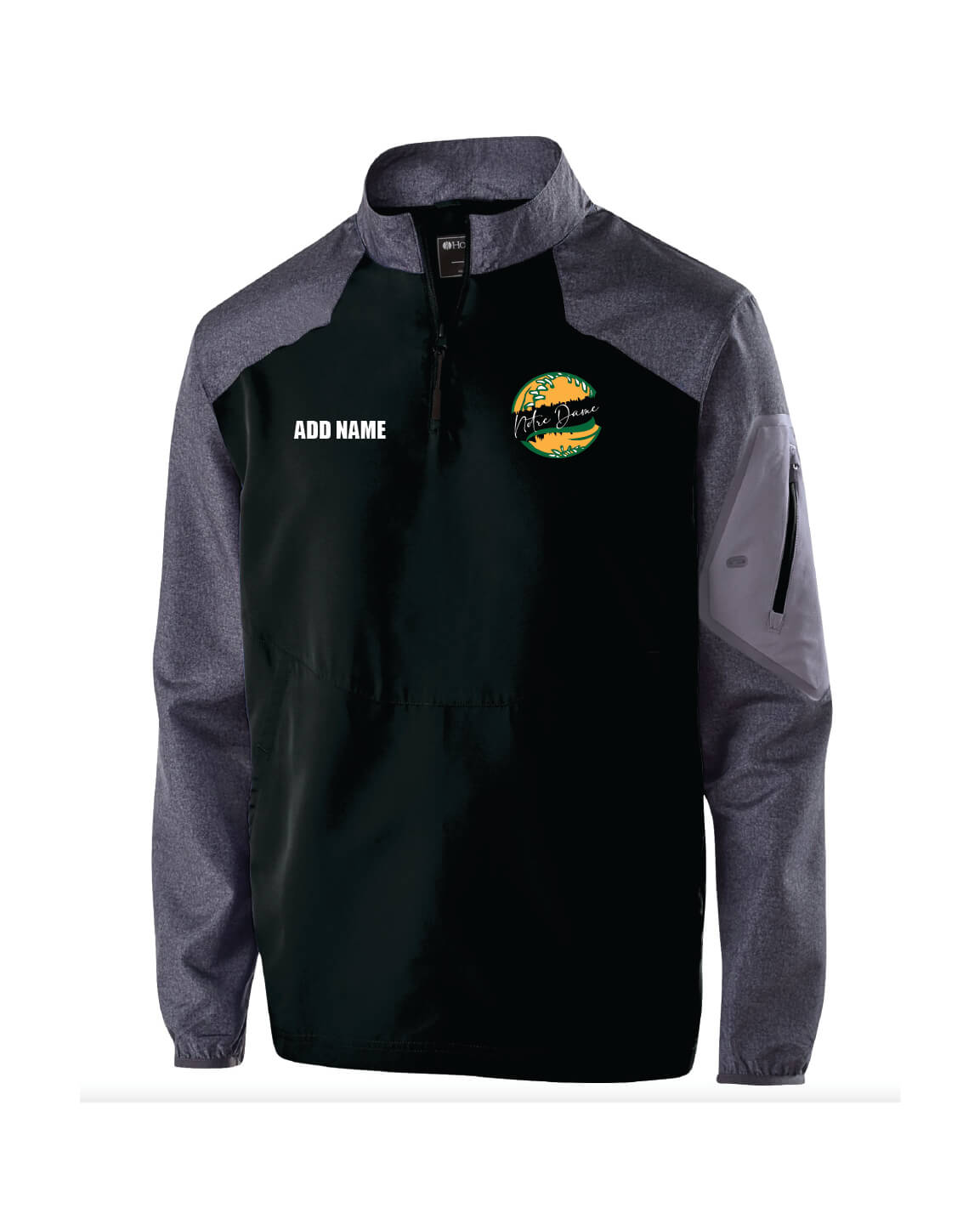 Notre Dame Holloway Raider Pullover black, front