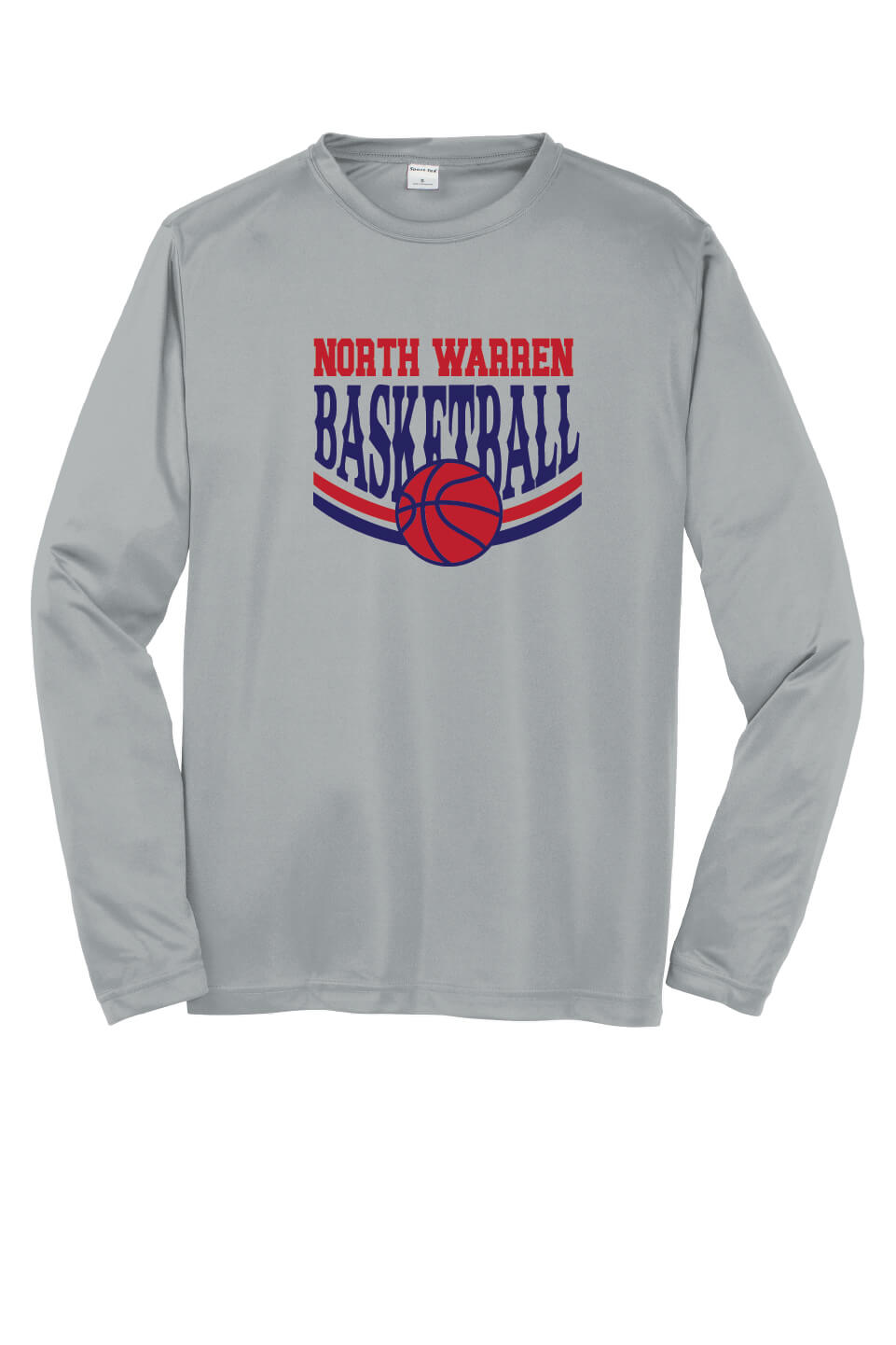NW Basketball Sport Tek Competitor Long Sleeve Shirt gray