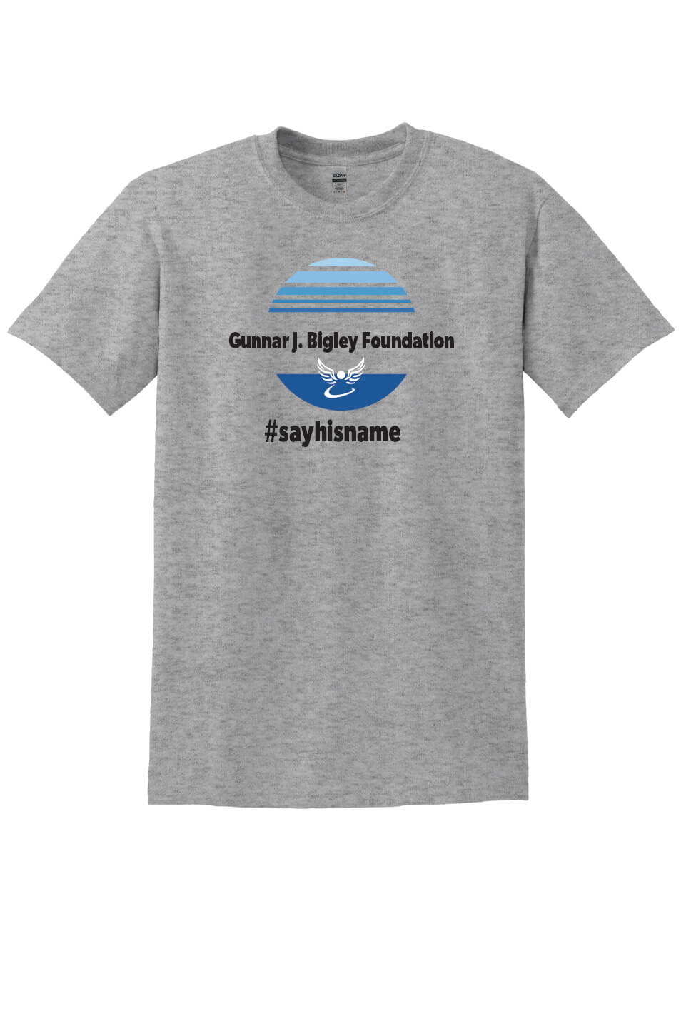 Short Sleeve T-Shirt - Circle Logo gray front