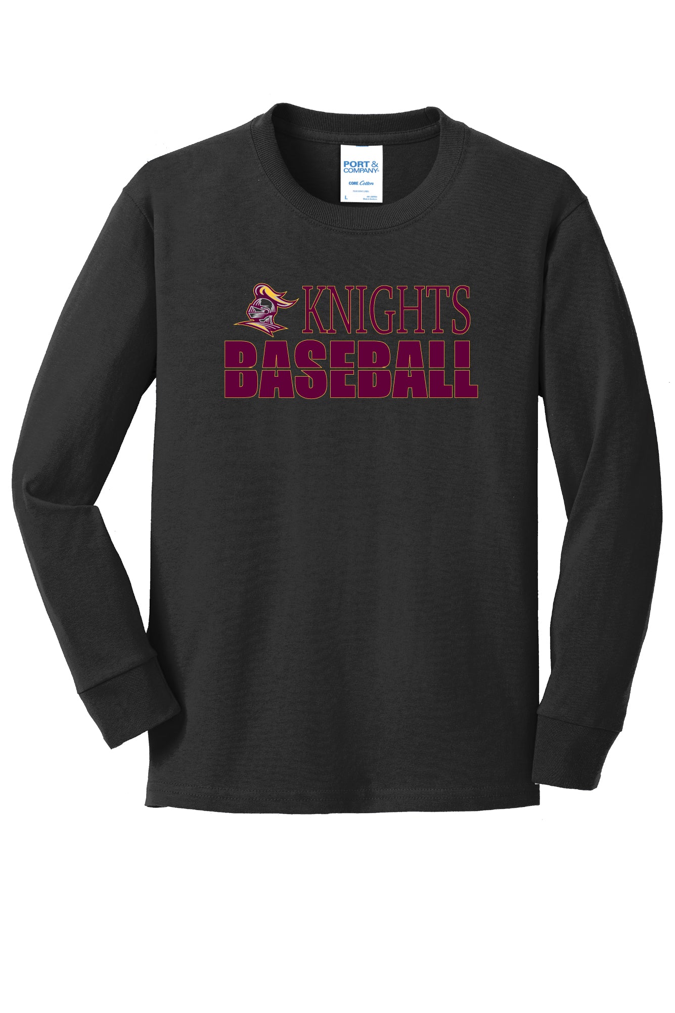 Knights Baseball Long Sleeve T-Shirt (Youth)