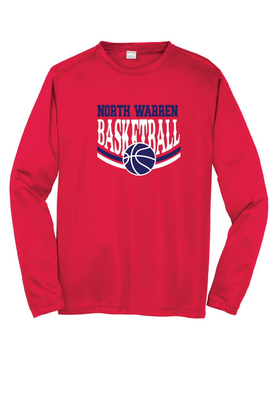 NW Basketball Sport Tek Competitor Long Sleeve Shirt red