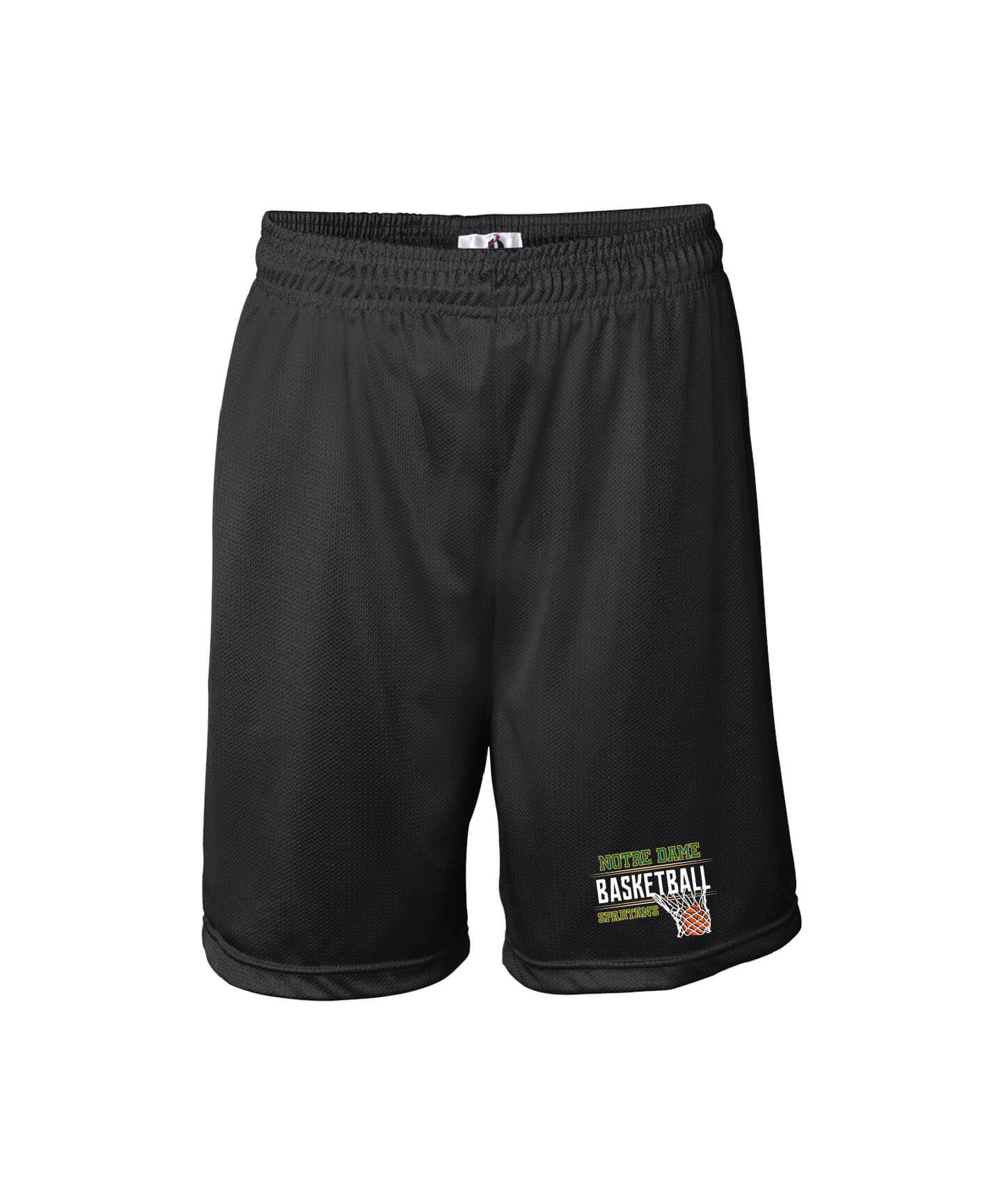 Badger Mini Mesh 7” Inseam Shorts Notre Dame black