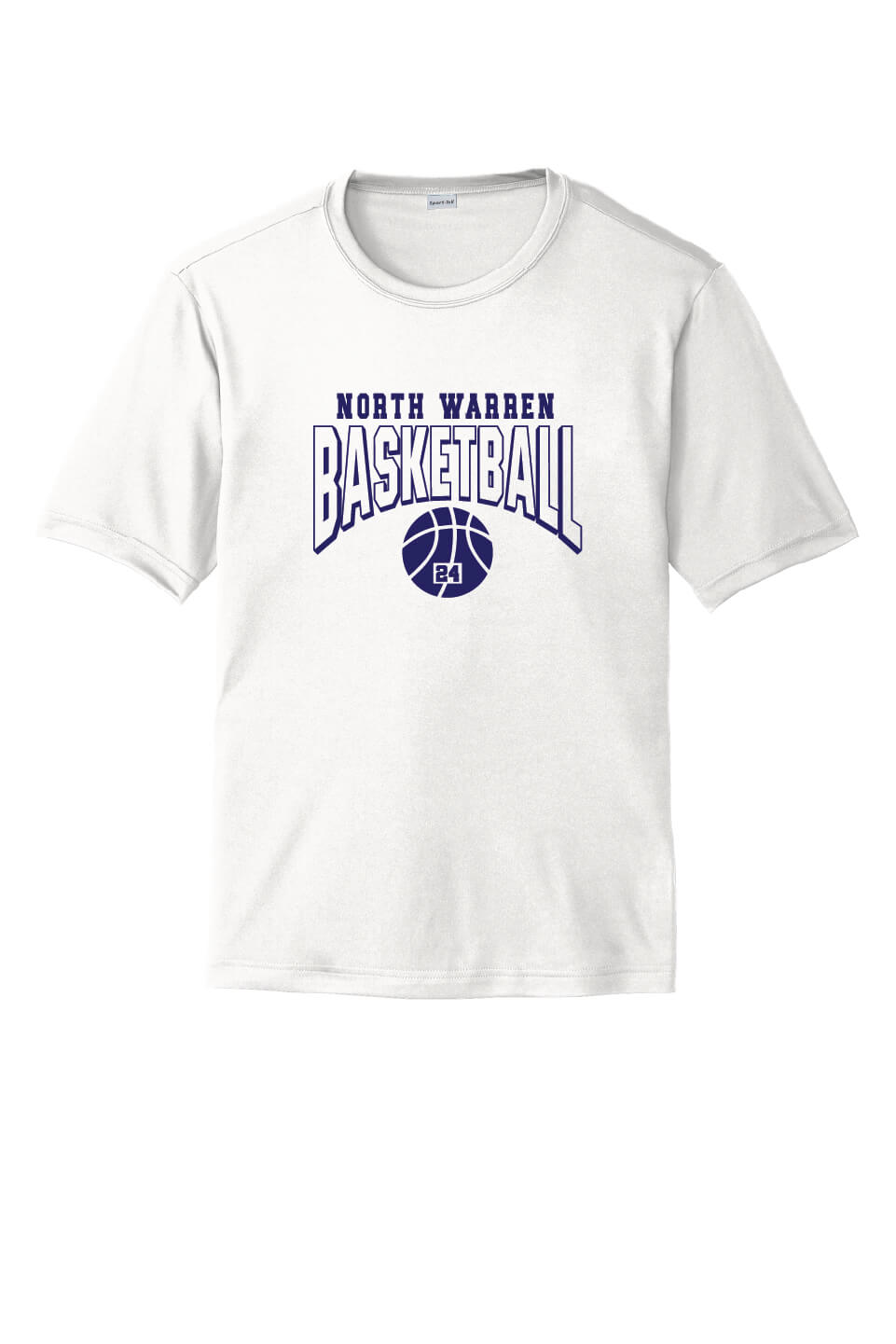 Basketball Sport Tek Competitor Short Sleeve Tee (Youth) white
