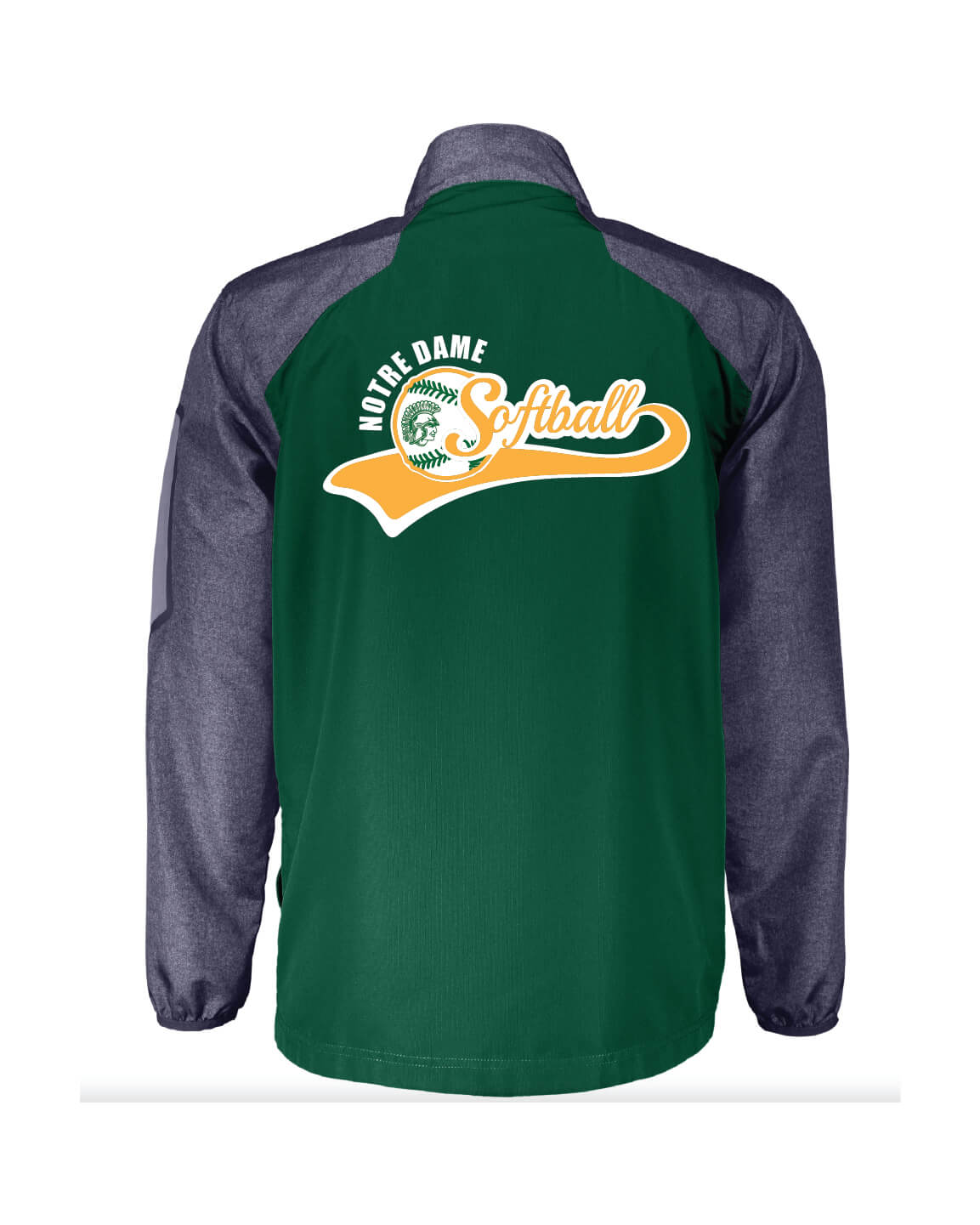 Notre Dame Holloway Raider Pullover green back