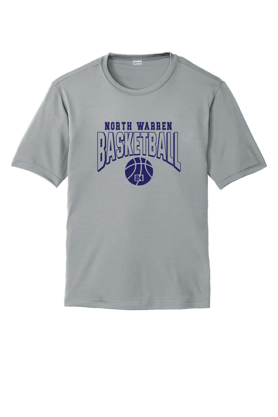 Basketball Sport Tek Competitor Short Sleeve Tee (Youth) gray