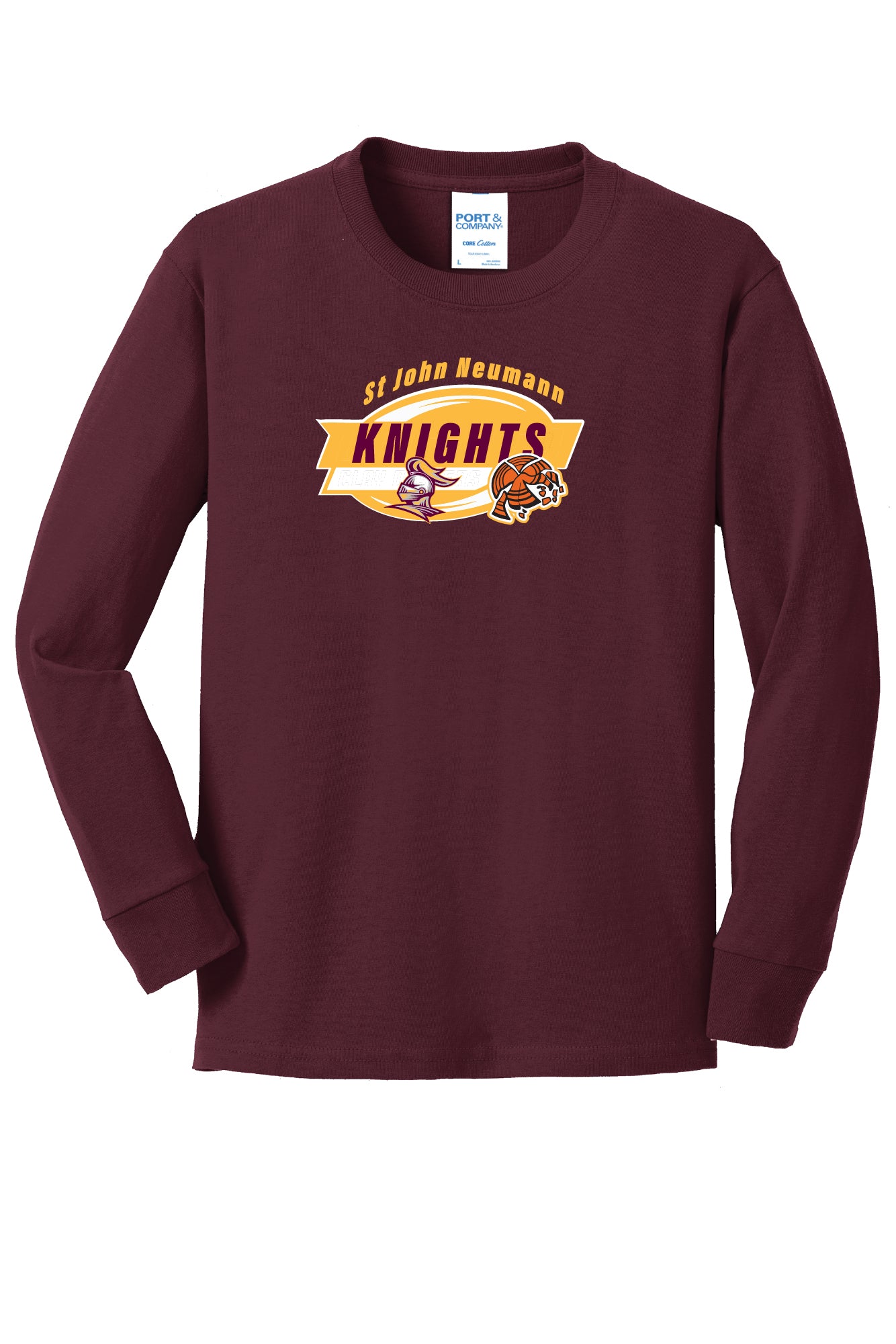 SJN Knights Clay Target Long Sleeve T-Shirt (Adult)