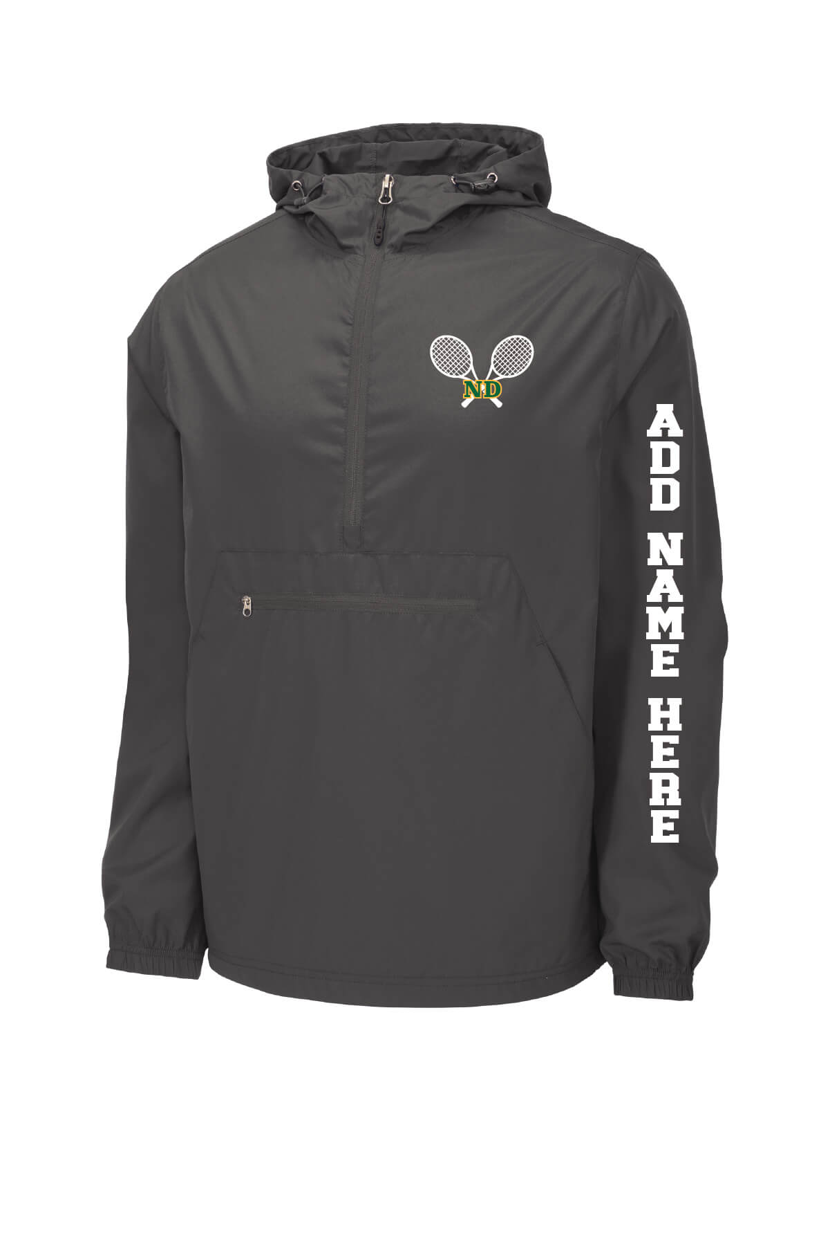 Spartans Sport Tek Packable Windbreaker gray