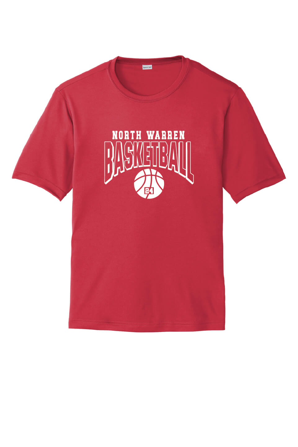 Basketball Sport Tek Competitor Short Sleeve Tee (Youth) red
