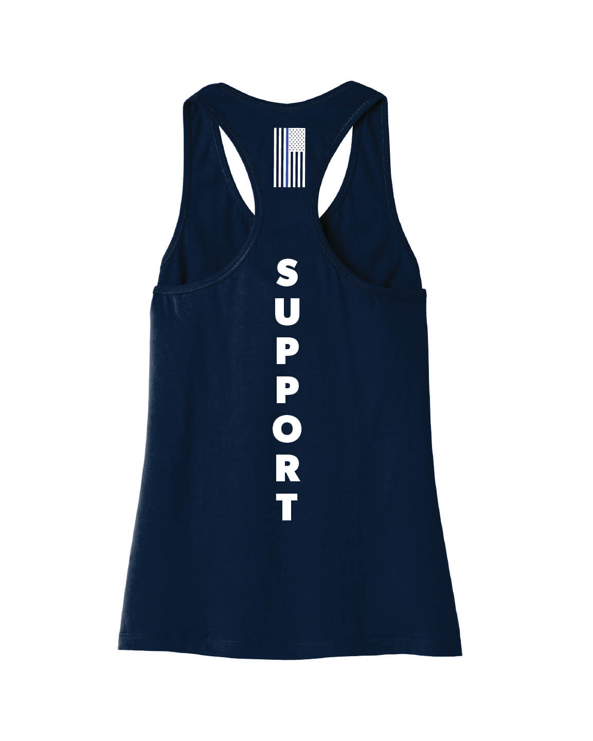 Racerback Tank - Word Art I navy back