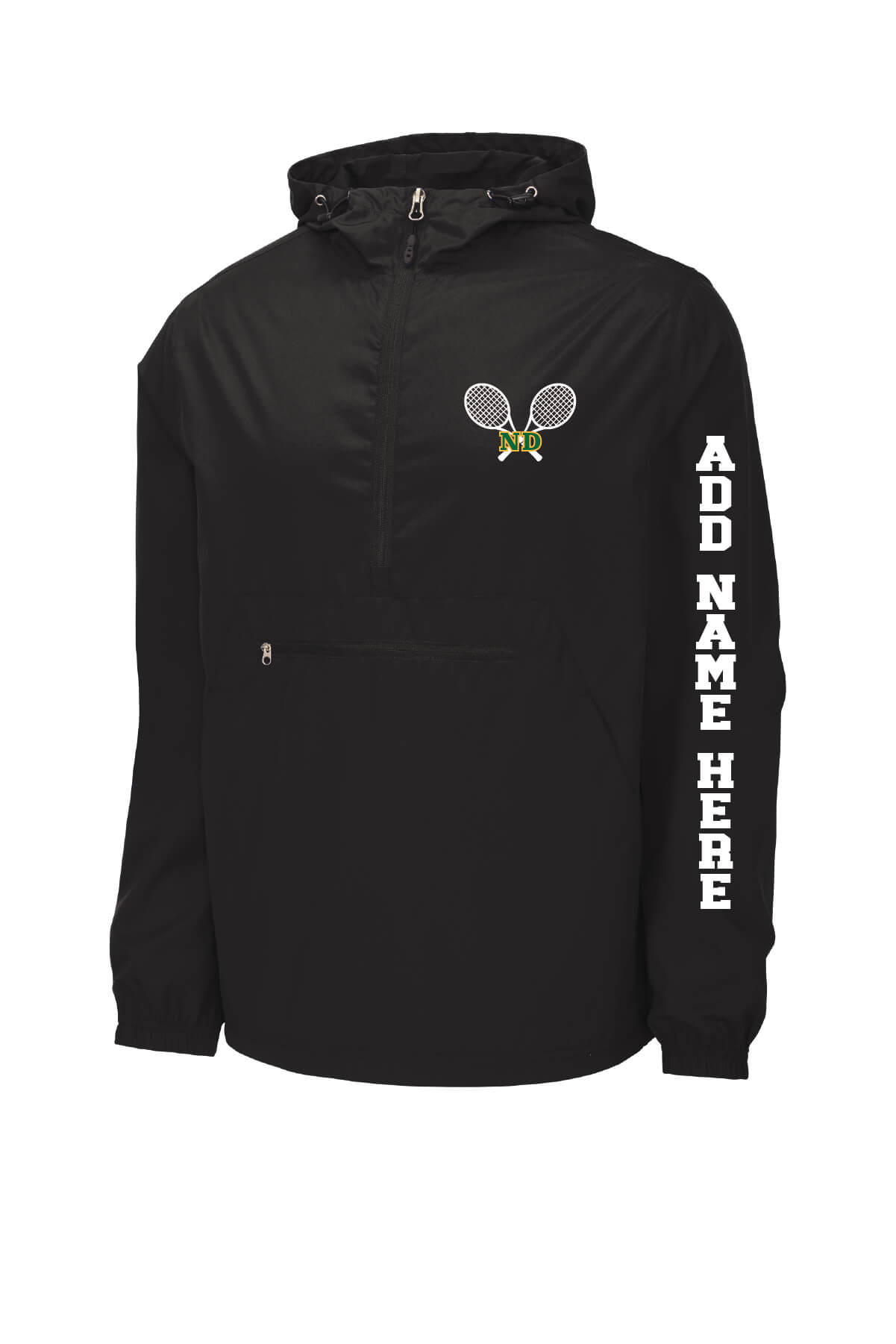 Spartans Sport Tek Packable Windbreaker black