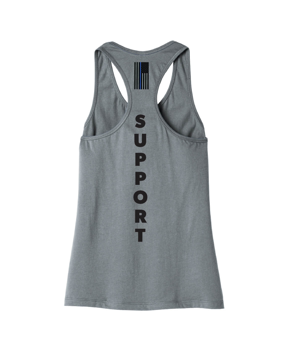 Racerback Tank - Word Art I gray back