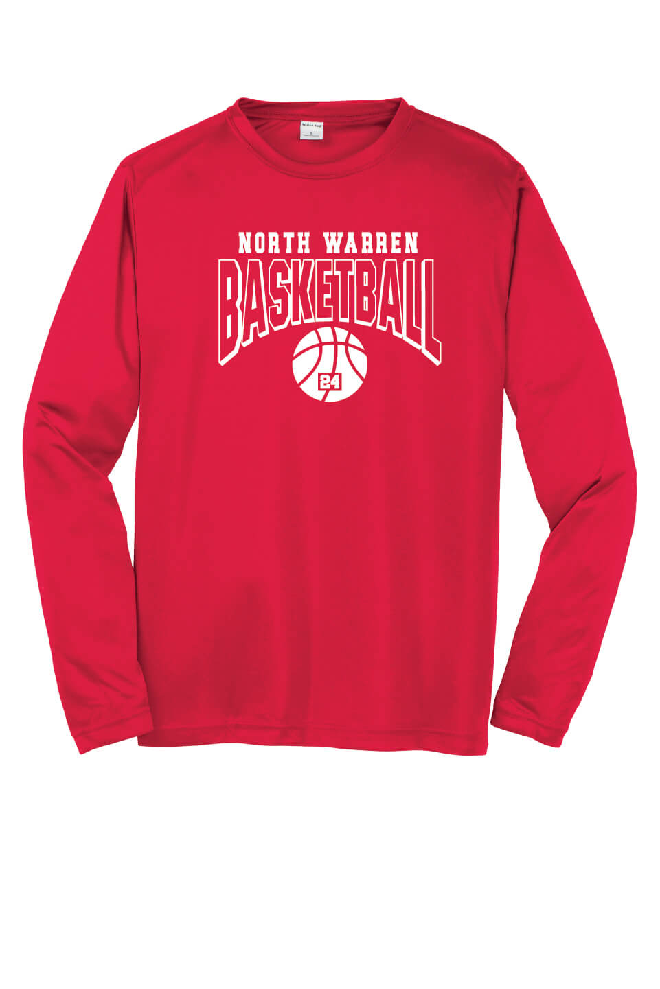 Basketball Sport Tek Competitor Long Sleeve Shirt red