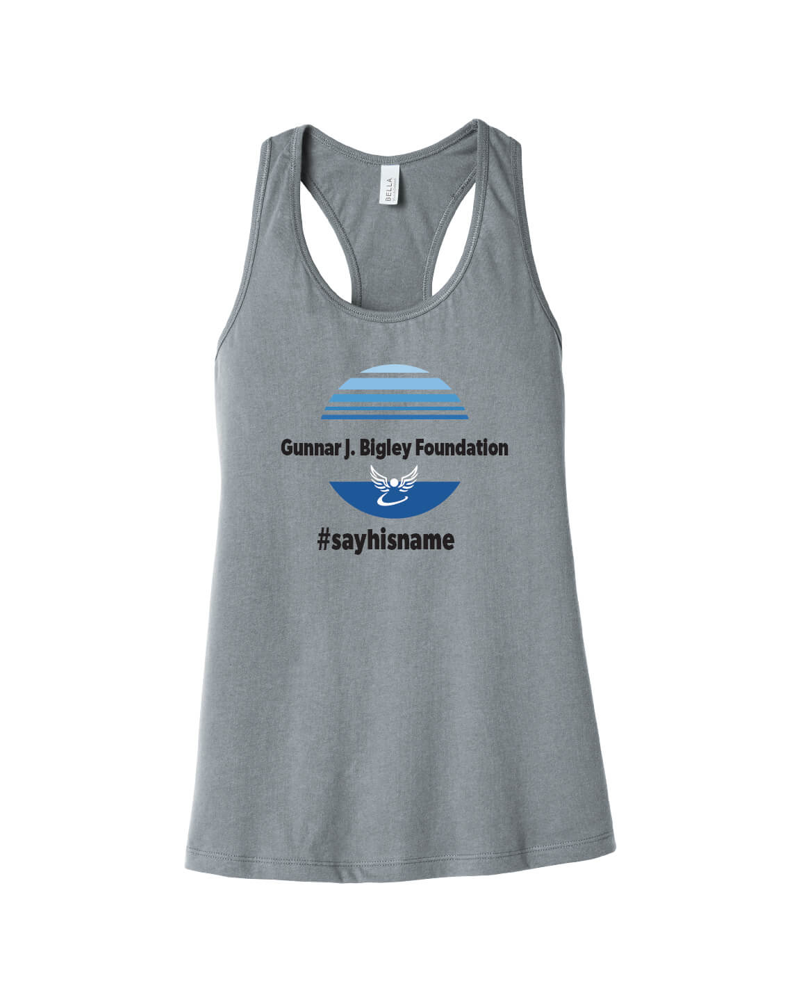 Racerback Tank - Circle Logo gray front