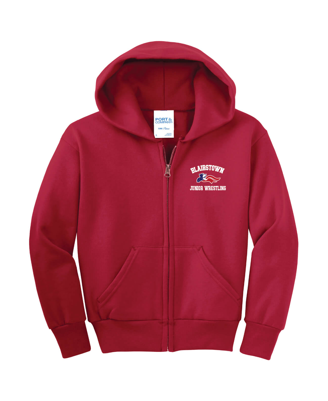 Full Zip Hoodie (Youth) red
