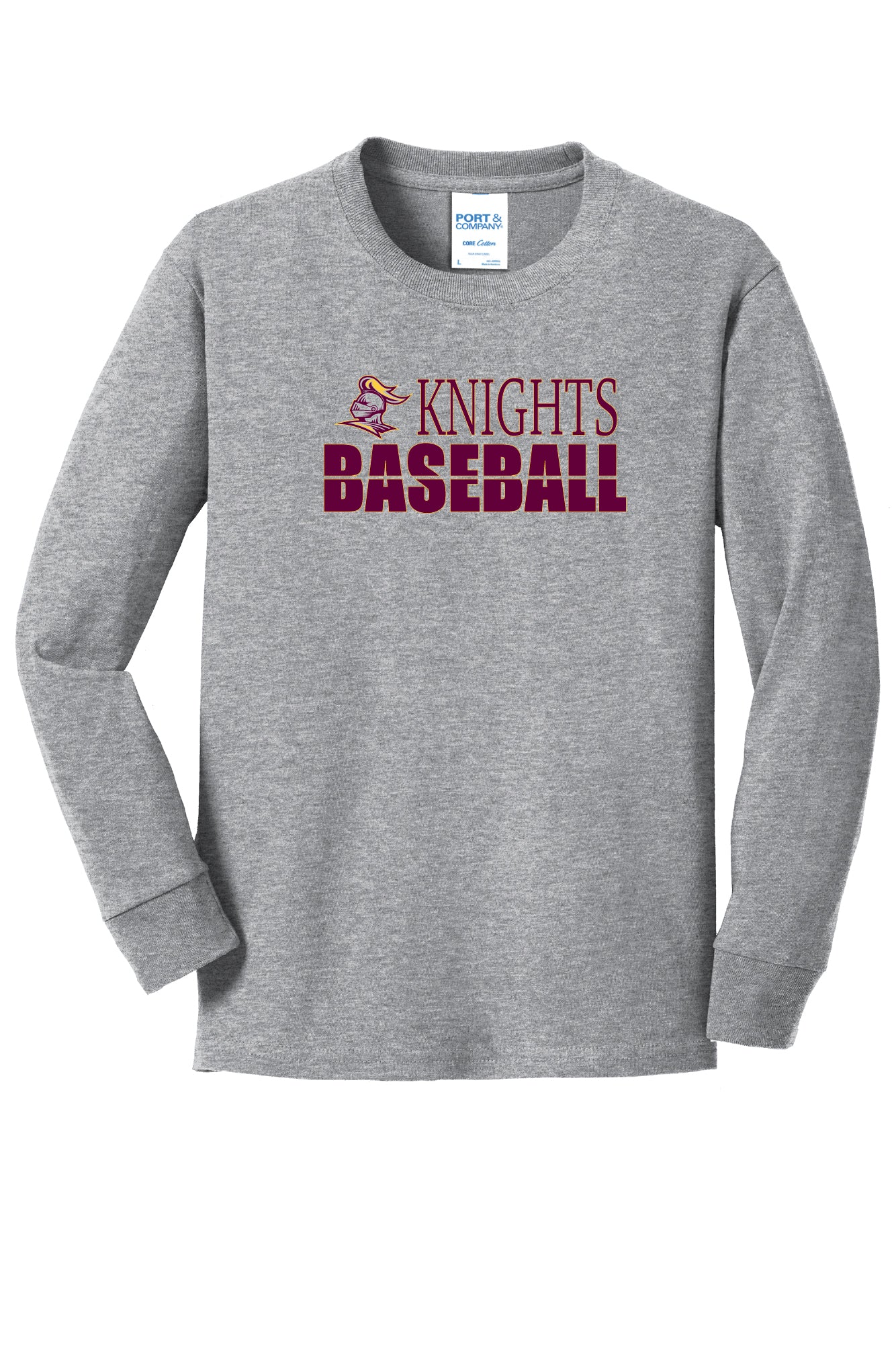 Knights Baseball Long Sleeve T-Shirt (Youth)