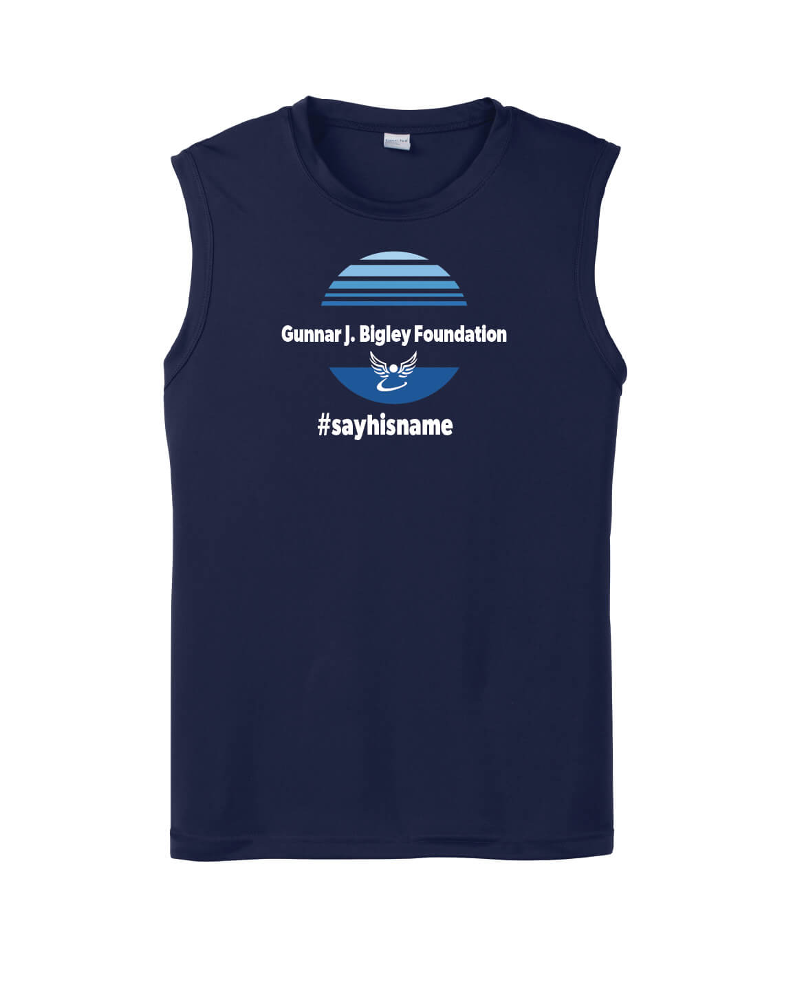 Sleeveless Tank - Circle Logo navy front