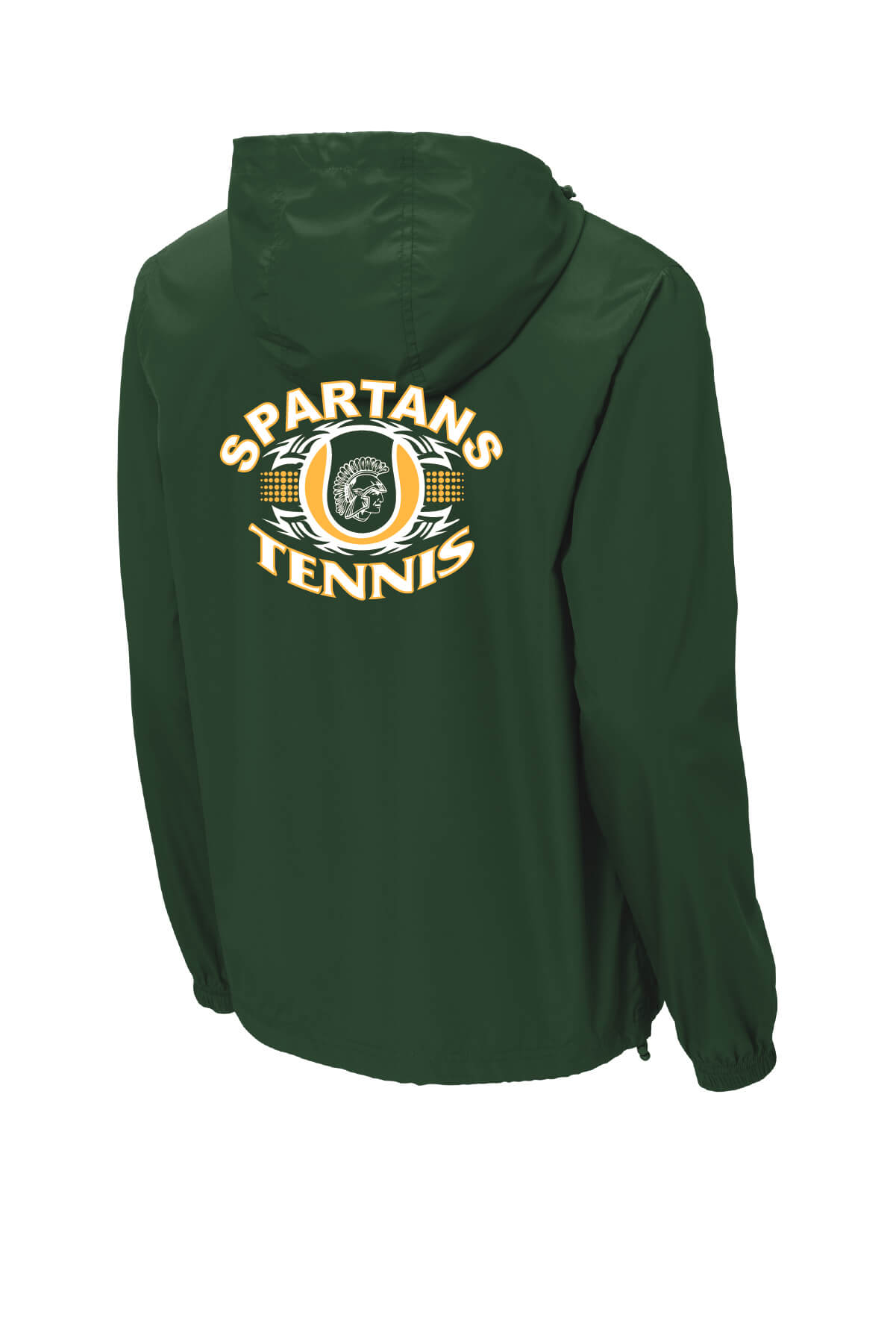 Spartans Sport Tek Packable Windbreaker back-green