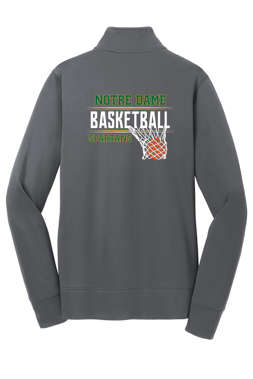 Fleece Full-Zip Jacket (Unisex) Notre Dame gray-back