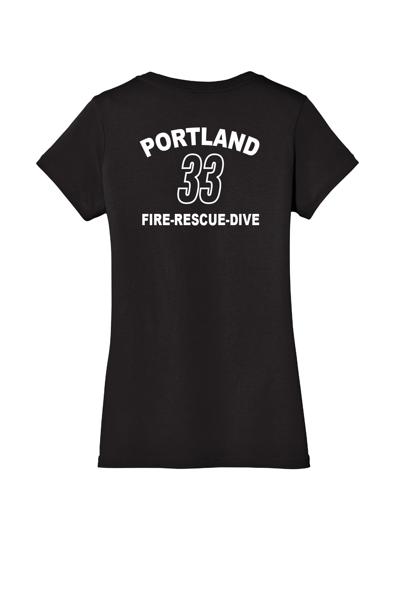 Portland 33 Fire-Rescue-Dive Ladies V-Neck