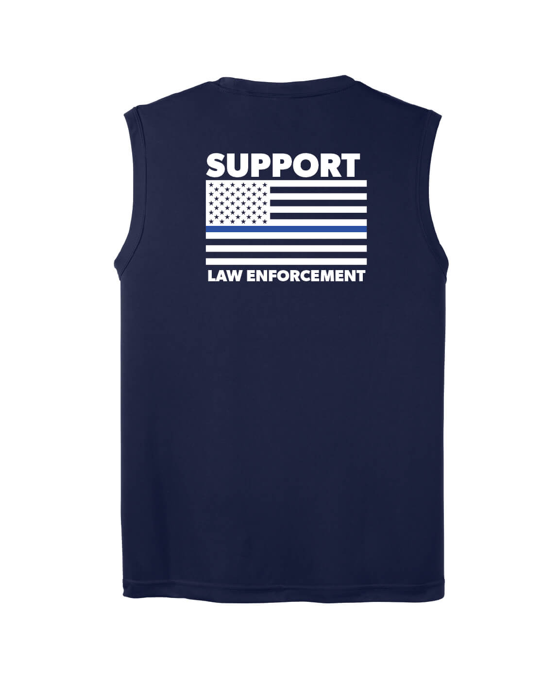 Sleeveless Tank - Circle Logo navy back