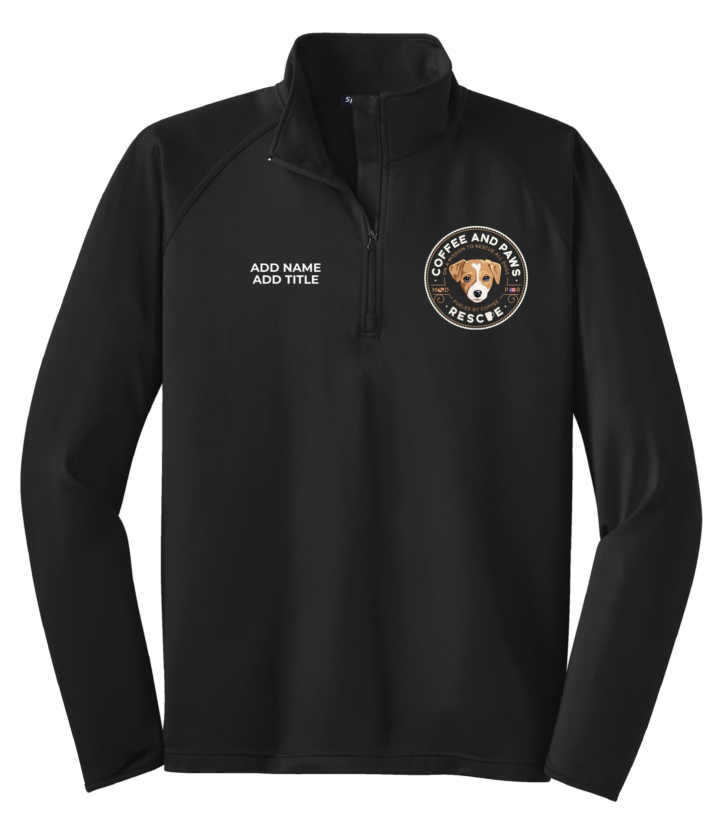 Coffee and Paws Sport Tek 1/4 Zip Pullover (Unisex)