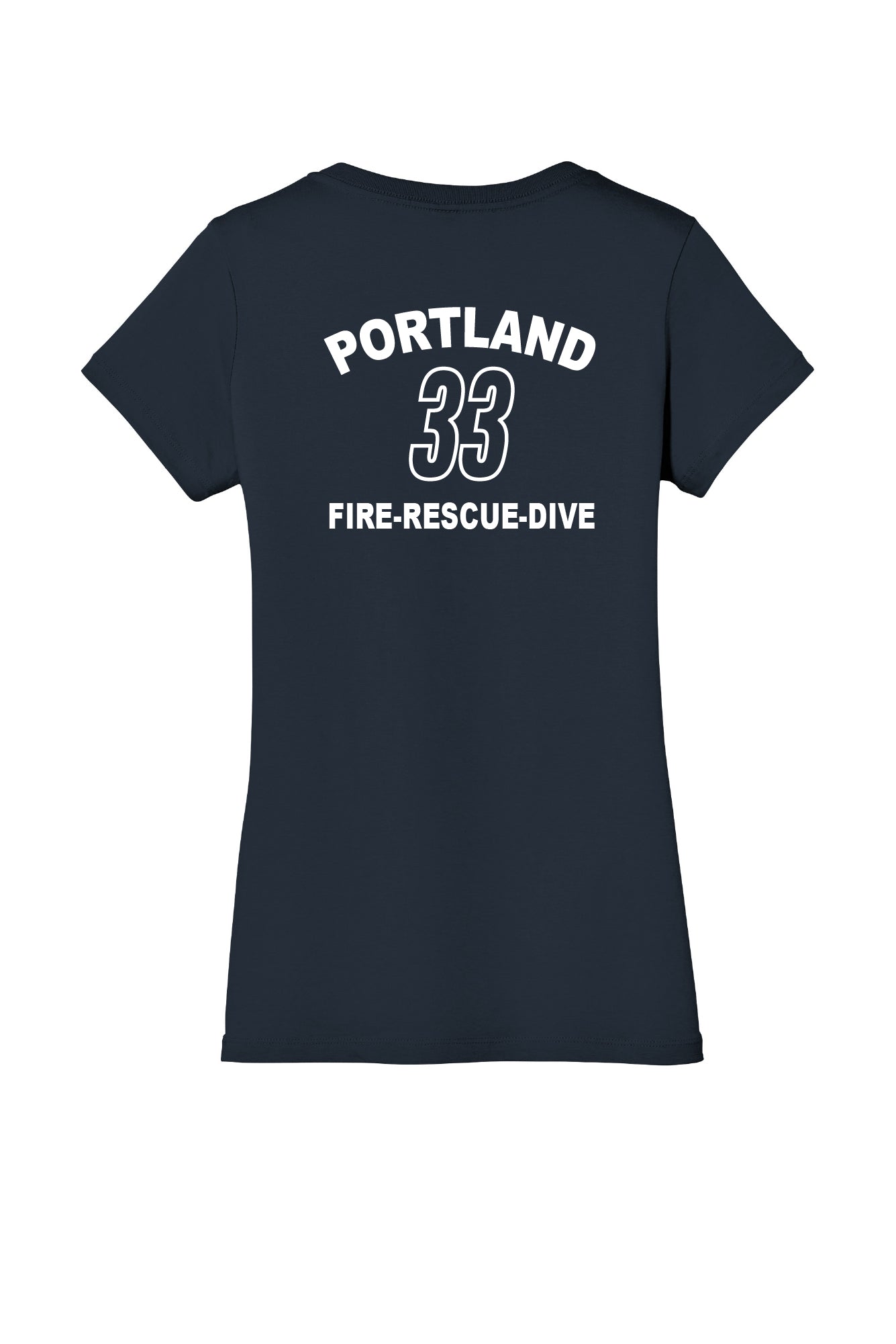 Portland 33 Fire-Rescue-Dive Ladies V-Neck