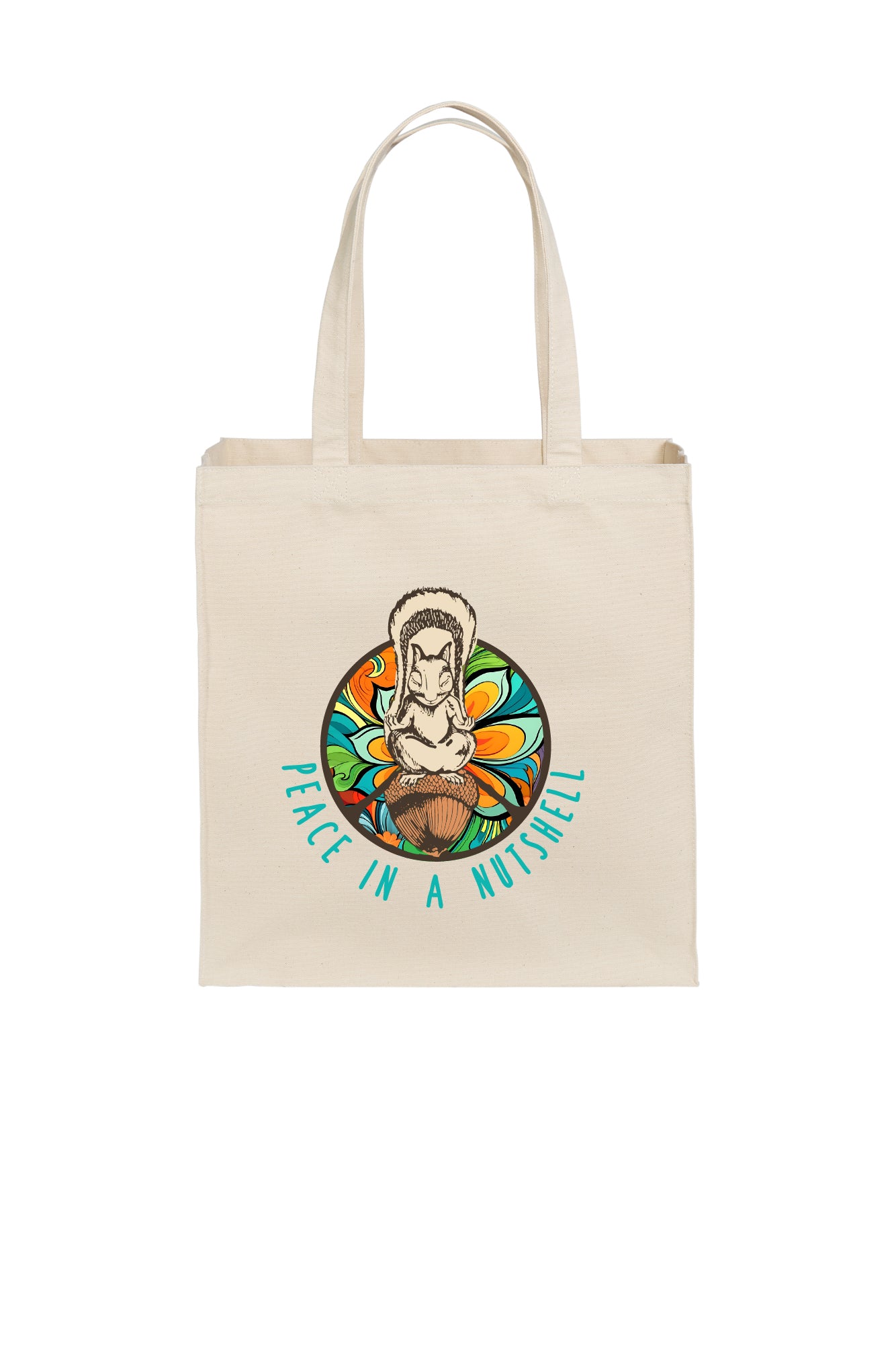 Peace in a Nutshell Grocery Tote