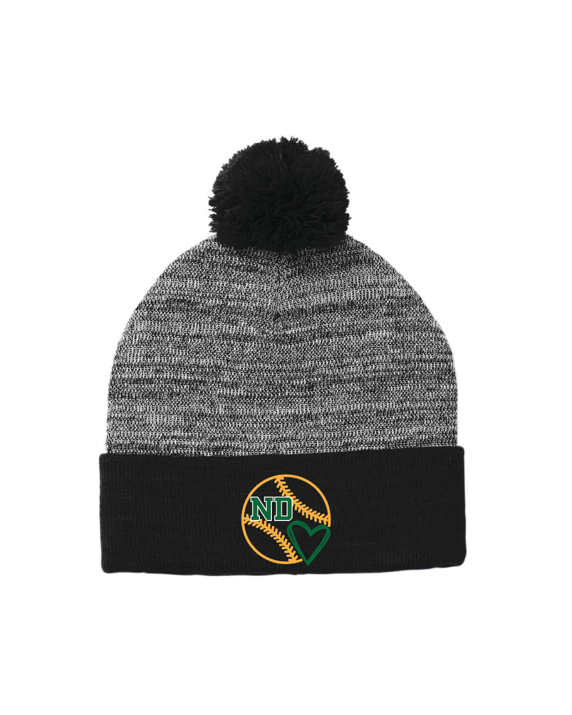 Pom Pom Beanie black/gray front