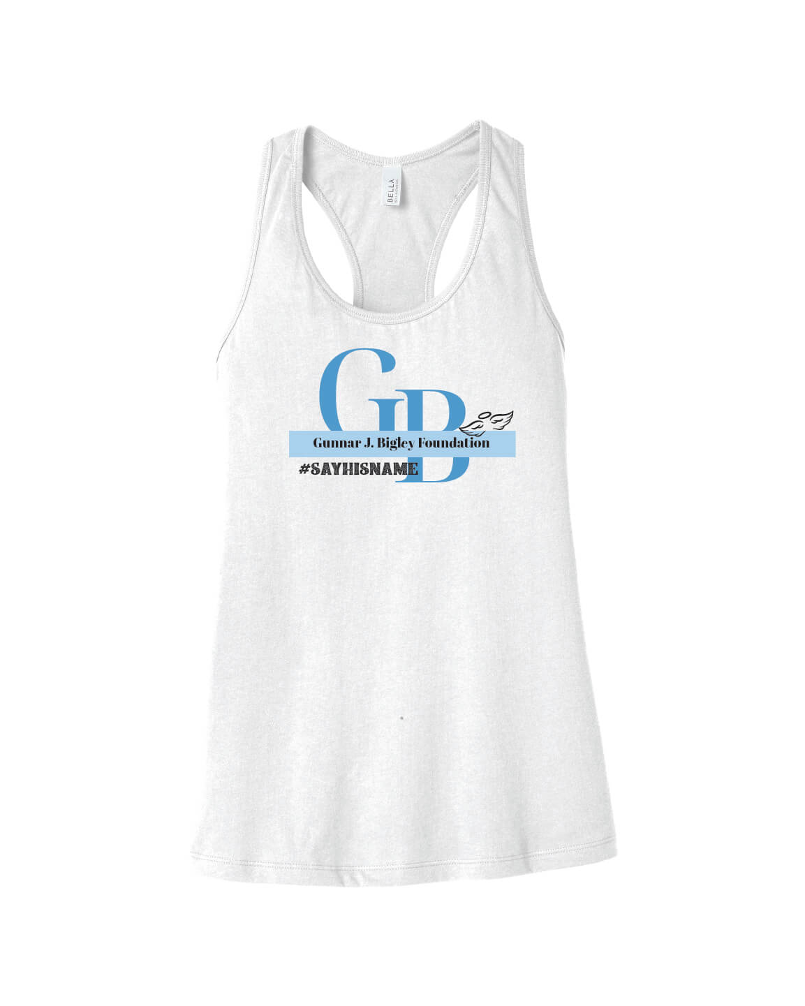 Racerback Tank - Word Art I white front